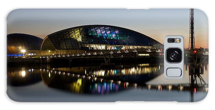 Dusk Galaxy Case featuring the photograph Glasgow Science Center by Stephen Taylor