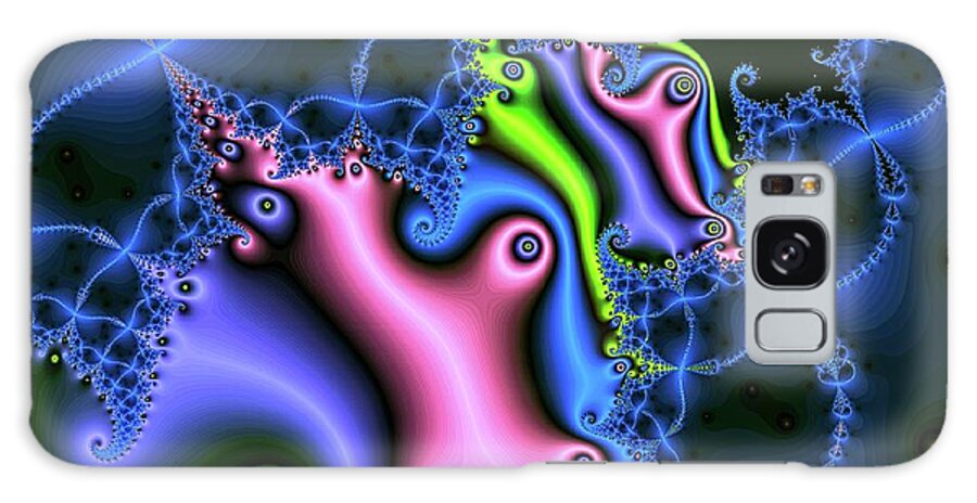 Fractal Galaxy Case featuring the digital art Glowing Blue Broken Arrow by Don Northup