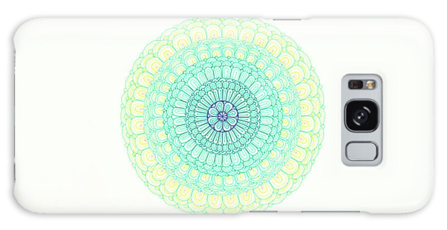 Glowing Mandala Galaxy Case featuring the digital art Glowing Mandala by Nicky Kumar