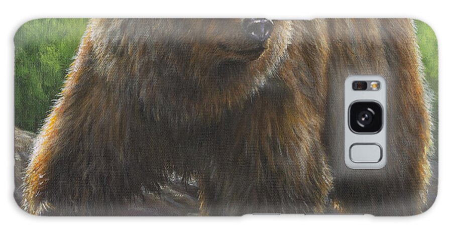 Bear Galaxy Case featuring the painting In Search of Fish by Kim Lockman