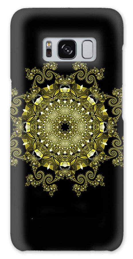 Gold 4 Galaxy Case featuring the digital art Gold 4 by Fractalicious