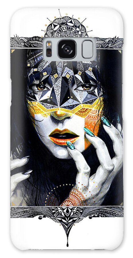 People Galaxy Case featuring the painting Gold II by Minjae
