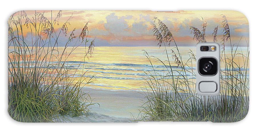 Beach Galaxy Case featuring the painting Golden Morning St. Agustine by Laurie Snow Hein