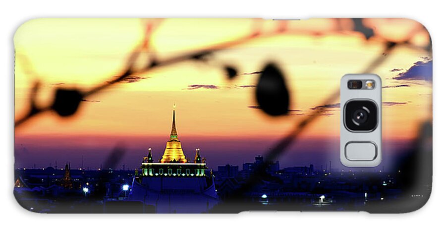 Tranquility Galaxy Case featuring the photograph Golden Mount Wat Sra-ket by Sassywitc.foto