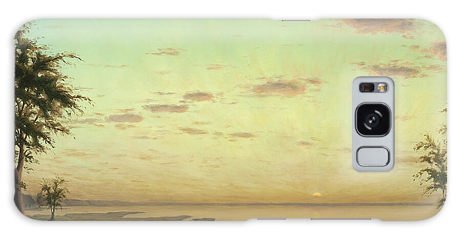 Landscape Galaxy Case featuring the painting Golden Sunset by Rick Hansen