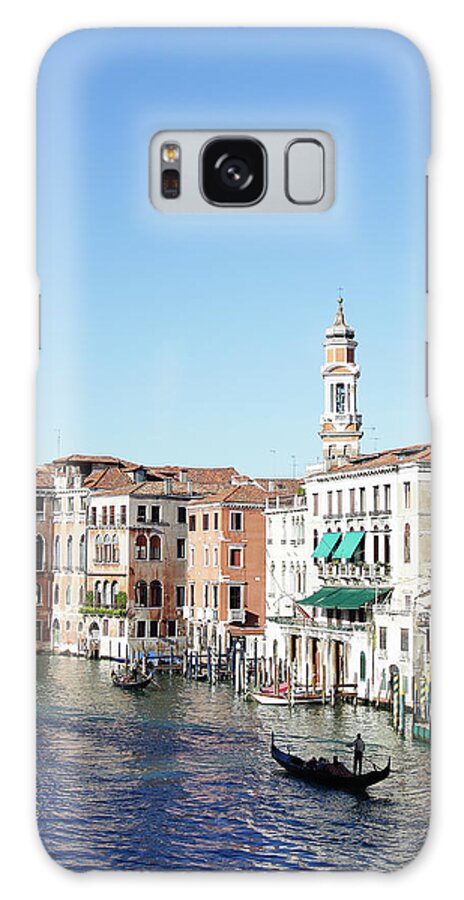 Veneto Galaxy Case featuring the photograph Gondolier On Venice Canal by Stuart Paton