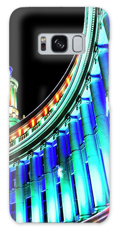 Clock Tower Galaxy Case featuring the photograph Government Building Holiday Decorations by Jsteck