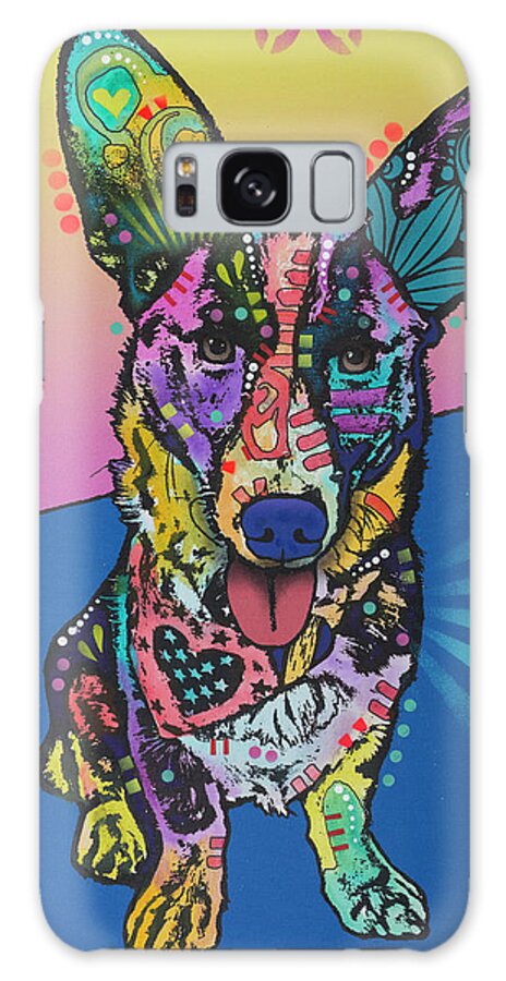 Gracie Galaxy Case featuring the mixed media Gracie by Dean Russo