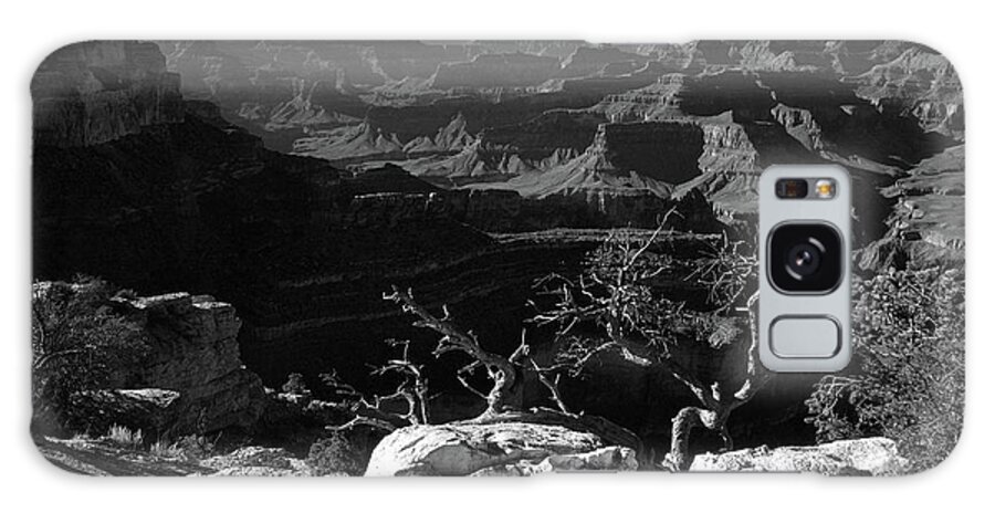 Grand Galaxy Case featuring the photograph Grand Canyon Black and White by Chance Kafka