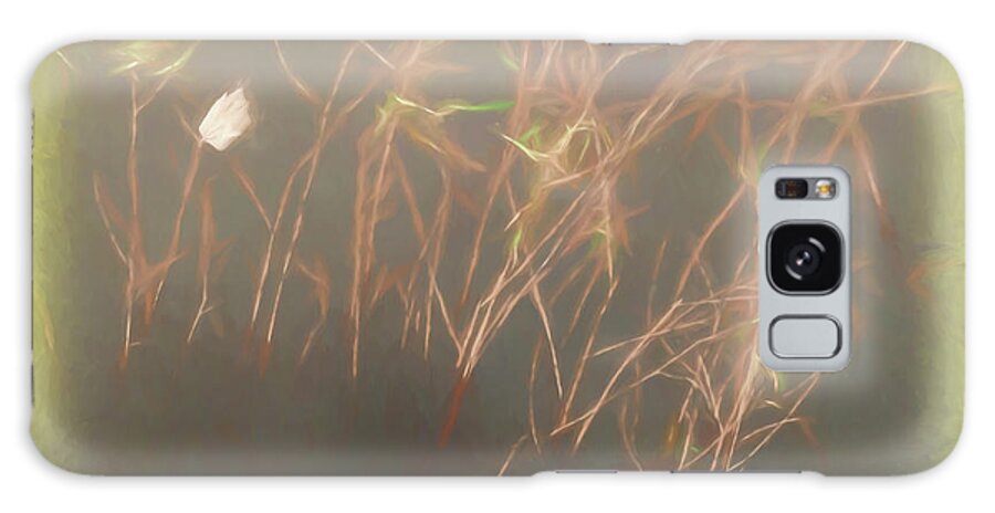 Grass In Water Yellow Vignetting Galaxy Case featuring the photograph Grass In Water Yellow Vignetting by Anthony Paladino