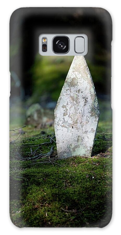 Gravestone Galaxy Case featuring the photograph Gravestone Under a Tree by T Lynn Dodsworth