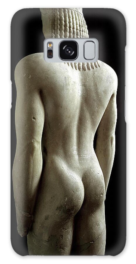 Greek Art: Statue Of Kouros Galaxy Case featuring the photograph Greek Art, Statue Of Kouros, Sculpture Of Young Man Of The Archaic Period by Greek School