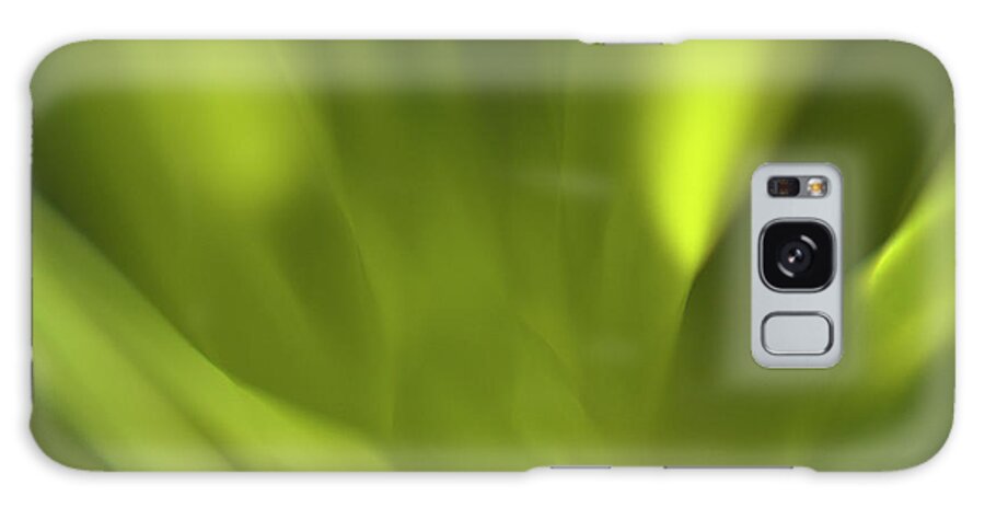 Part Of A Series Galaxy Case featuring the digital art Green Abstract Light by Ralf Hiemisch