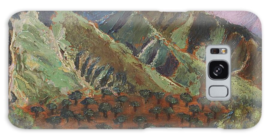 Mountain Galaxy Case featuring the painting Green Canigou by Vera Smith