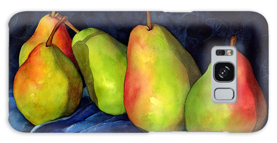 Pear Galaxy Case featuring the painting Green Pears by Hailey E Herrera