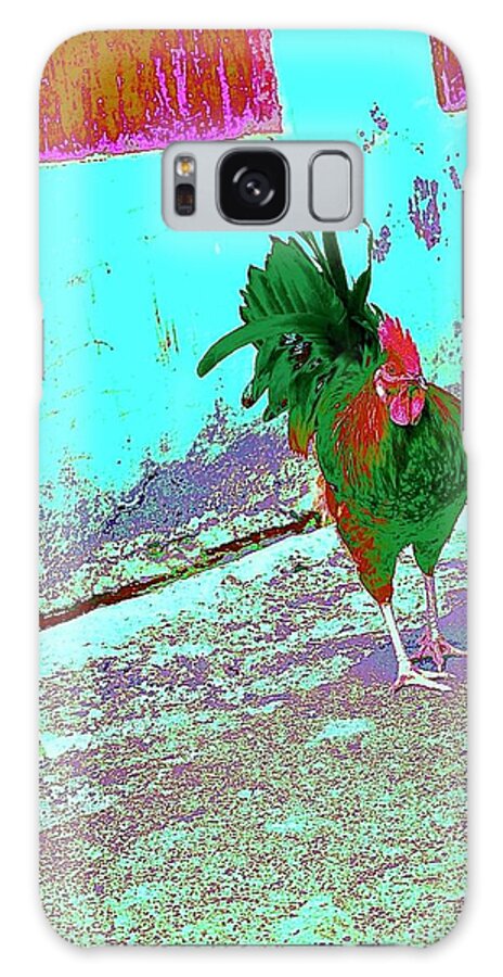 Photograph Galaxy Case featuring the photograph Grunge Rooster by Debra Grace Addison