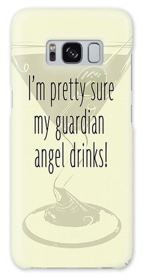 Guardian Angel Drinks Galaxy Case featuring the digital art Guardian Angel Drinks by Ali Chris