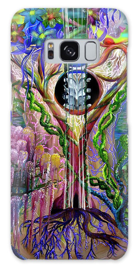 Guitar Soul Galaxy Case featuring the painting Guitar Soul by Stephanie Analah