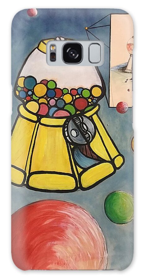 Ricardosart37 Galaxy Case featuring the painting Gumballs by Ricardo Penalver deceased