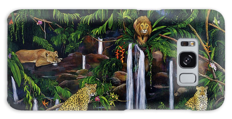 Jungle Galaxy Case featuring the painting Habitat by Betty Lou