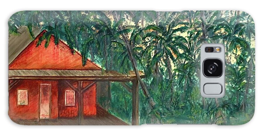 Isaac Hale Park Galaxy Case featuring the painting Hale Beach Pohoiki Park by Michael Silbaugh