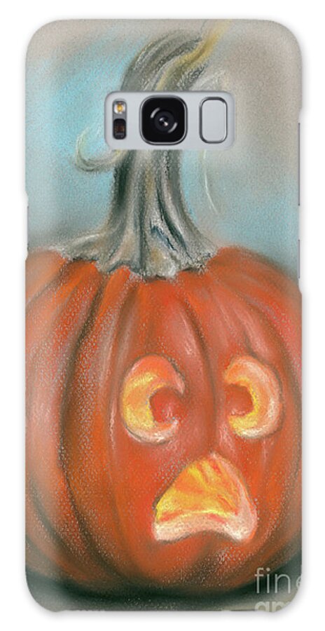 Pumpkin Galaxy S8 Case featuring the painting Halloween Jack O Lantern Pumpkin by MM Anderson