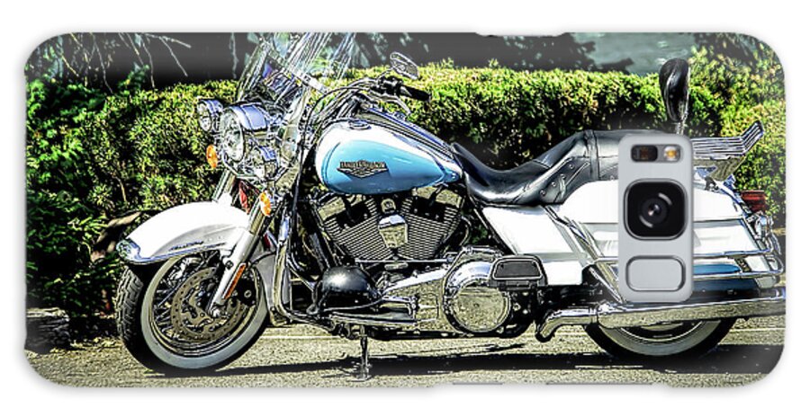 Road Galaxy Case featuring the photograph Harley Road King by Steve Benefiel