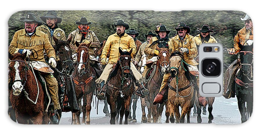 Pony Express Re-enactment Galaxy Case featuring the photograph Hashknife Riders by Matalyn Gardner