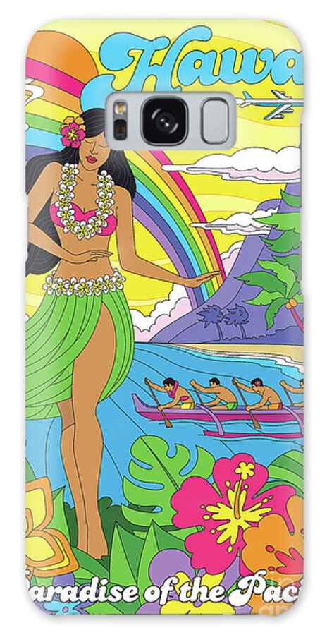 #faatoppicks Galaxy Case featuring the digital art Hawaii Poster - Pop Art - Travel by Jim Zahniser
