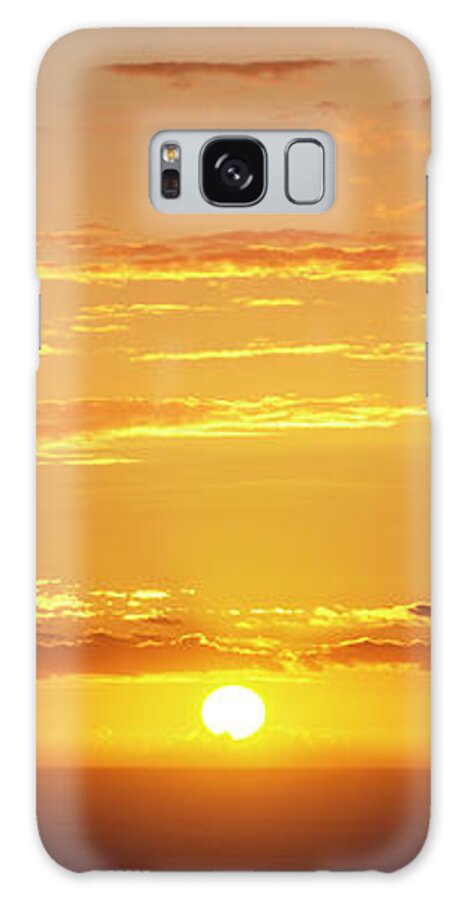 Sunset Galaxy Case featuring the photograph Hawaiian Sunset Vertical Panoramic by Christopher Johnson