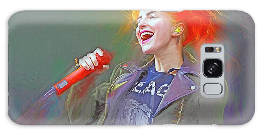 Hayley Williams Galaxy Case featuring the mixed media Hayley Williams by Mal Bray
