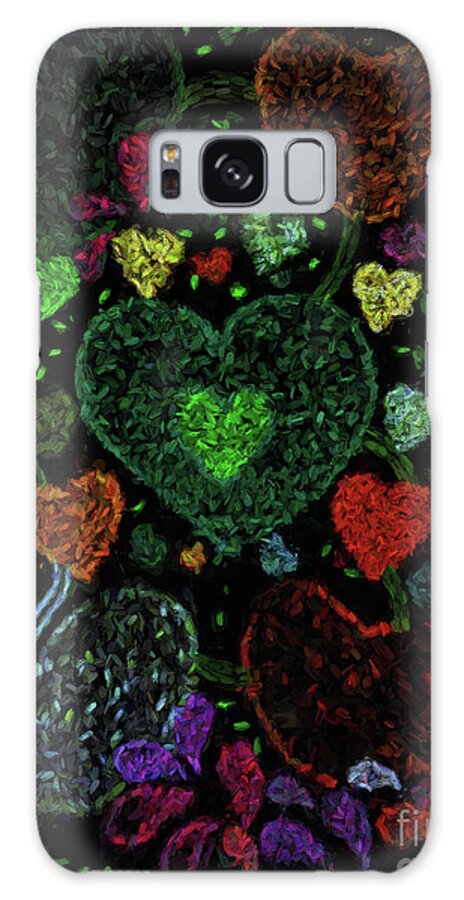 Heart Galaxy Case featuring the mixed media Heart Connections by Kerri Farley