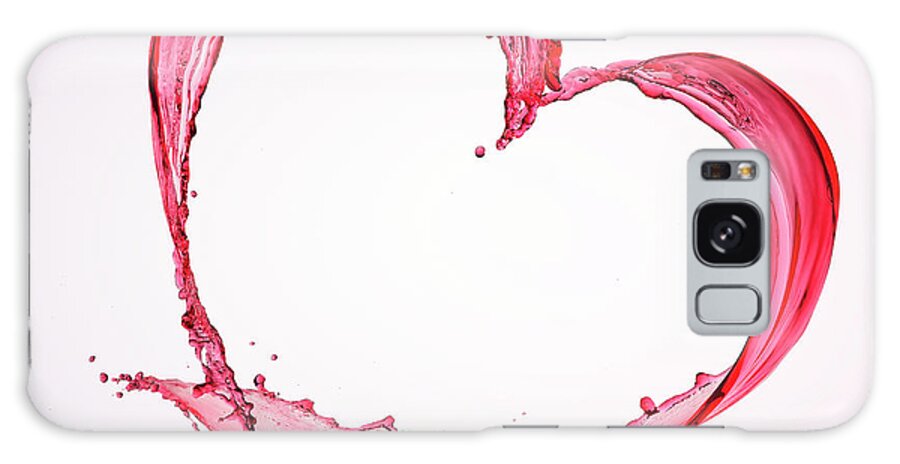 Purity Galaxy Case featuring the photograph Heart Shape Of Red Splash Water by Biwa Studio