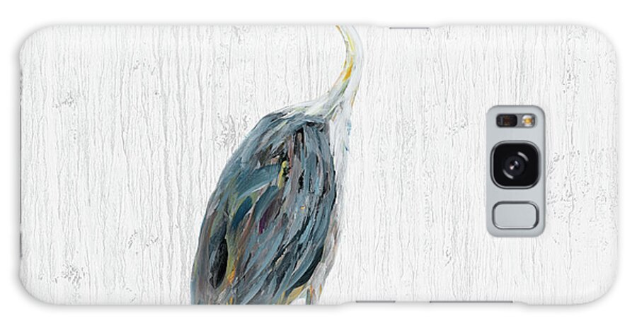 Heron Galaxy Case featuring the painting Heron On Whitewash II by Julie Derice