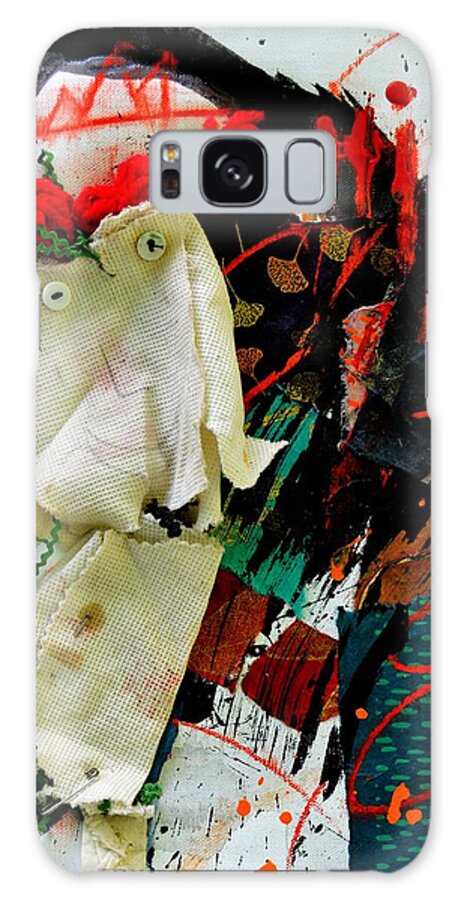 Mixed Media Galaxy Case featuring the mixed media Hi Five by Janis Kirstein