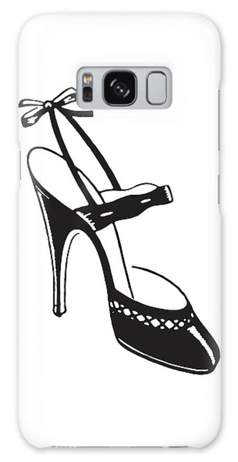 Apparel Galaxy Case featuring the drawing High-Heel Shoe with Straps and Bow by CSA Images