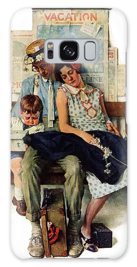 Families Galaxy Case featuring the painting Home From Vacation by Norman Rockwell