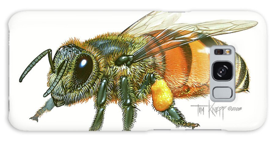 Honey Bee Galaxy Case featuring the painting Honey Bee by Tim Knepp