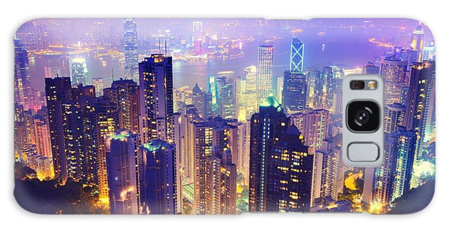 Hk Galaxy Case featuring the photograph Hong Kong Skyline by Sean Pavone