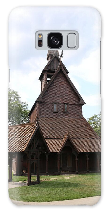 Hopperstad Galaxy Case featuring the photograph Hopperstad Stave Church Replica by Laura Smith