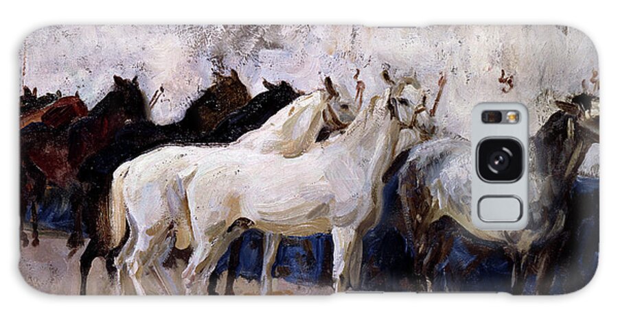 John Singer Sargent Galaxy Case featuring the painting Horses at Palma by John Singer Sargent