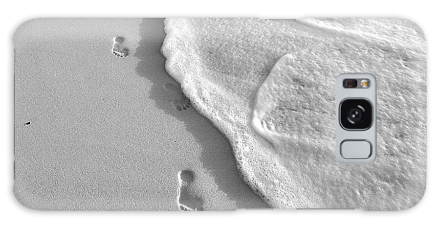 Horseshoe Galaxy Case featuring the photograph Horseshoe Bay Beach Bermuda Footprints by Betsy Knapp