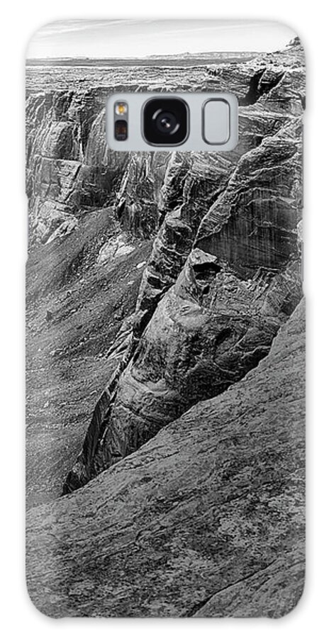 Horseshoe Bend Bw 3 Of 3 Panel Galaxy Case featuring the photograph Horseshoe Bend Bw 3 Of 3 by Moises Levy