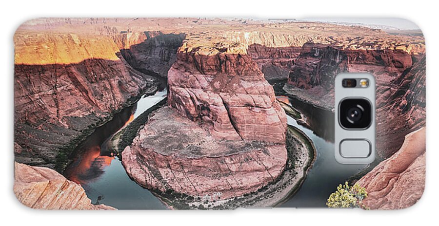 Horseshoe Bend Art Galaxy Case featuring the photograph Horseshoe Bend Morning Light - Page Arizona Canyon Landscape by Gregory Ballos