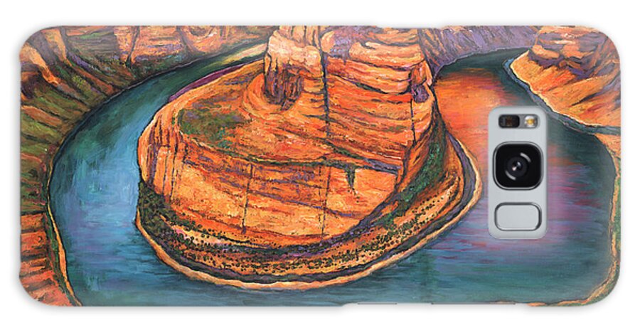Arizona Galaxy Case featuring the painting Horseshoe Bend Sunset by Johnathan Harris