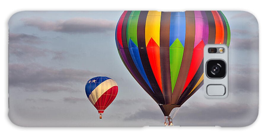 Hot Air Balloon Galaxy Case featuring the photograph Hot Air Balloon Race - The Chase by Photo By Claudia Domenig