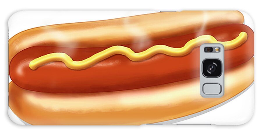 Food Galaxy Case featuring the digital art Hot Dog by Retroplanet