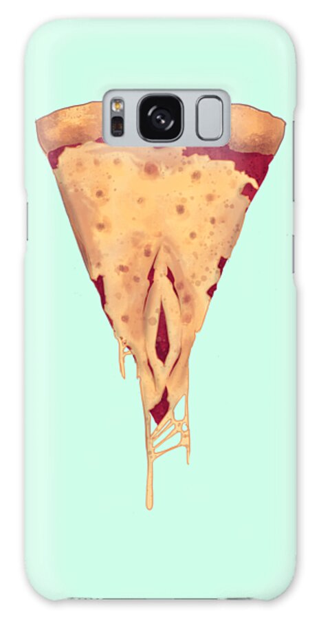 Pizza Galaxy Case featuring the drawing Hot N Ready by Ludwig Van Bacon