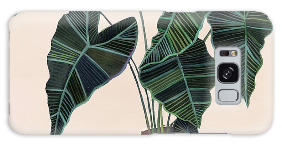 Abstract Galaxy Case featuring the painting Houseplant II by Victoria Borges