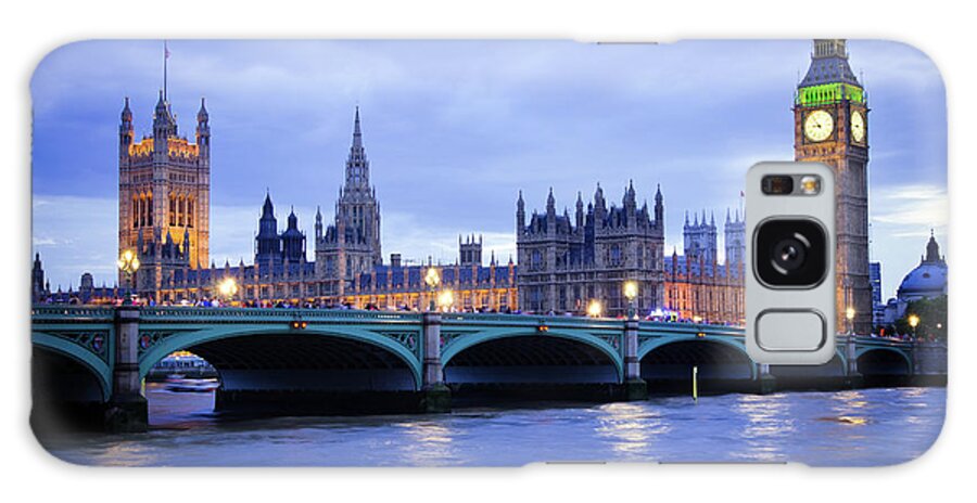 Gothic Style Galaxy Case featuring the photograph Houses Of Parliament And River Thames by Gregobagel